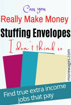 a poster with the words, can you really make money stuffing envelopes? i don't think so