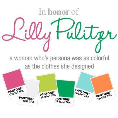 an advertisement for the company called lilly puller, featuring different colors and font on it