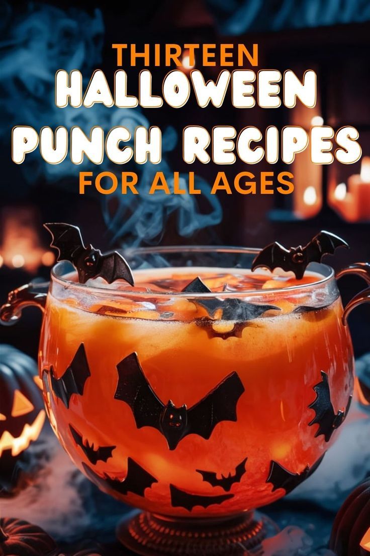 13 Non-Alcoholic Halloween Punch Recipes Halloween Party Punch Alcohol Easy, Halloween Party Punch Recipes, Party Punch Alcohol, Halloween Party Punch, Spooky Drinks, Halloween Themed Drinks, Halloween Jello Shots, Halloween Punch Recipes, Orange Punch