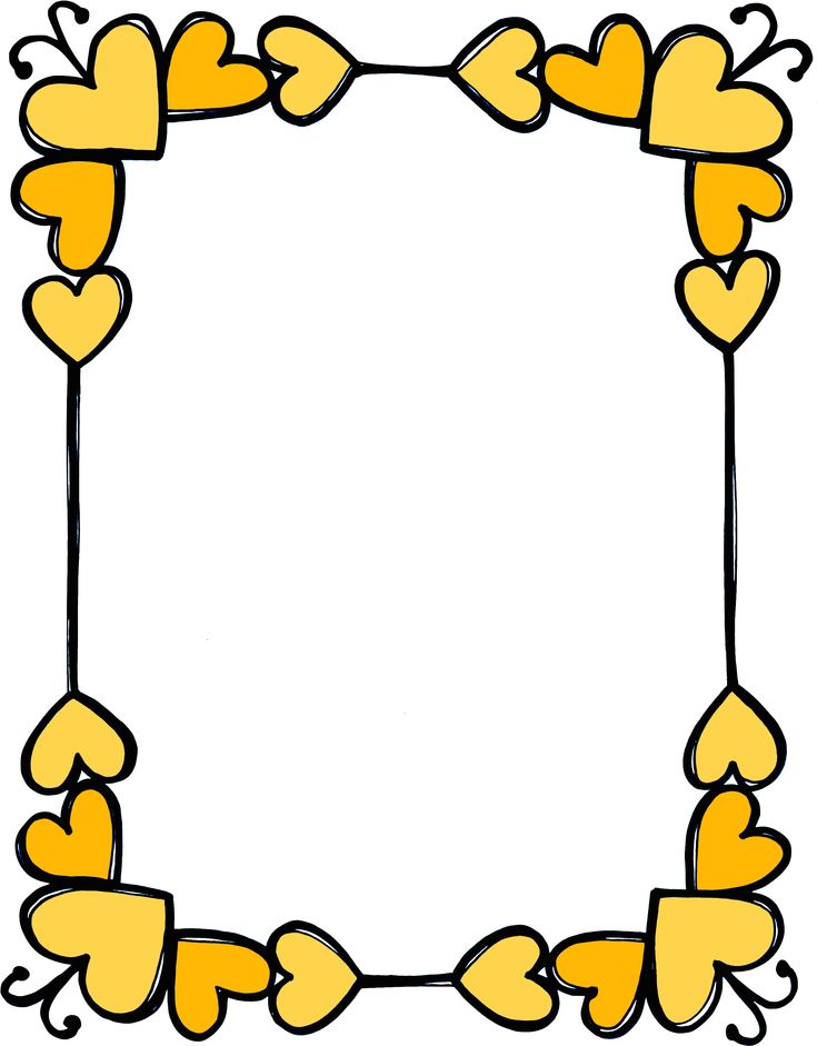 a square frame with hearts drawn on it