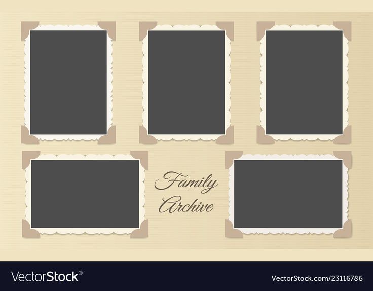 four frames with the words family on them