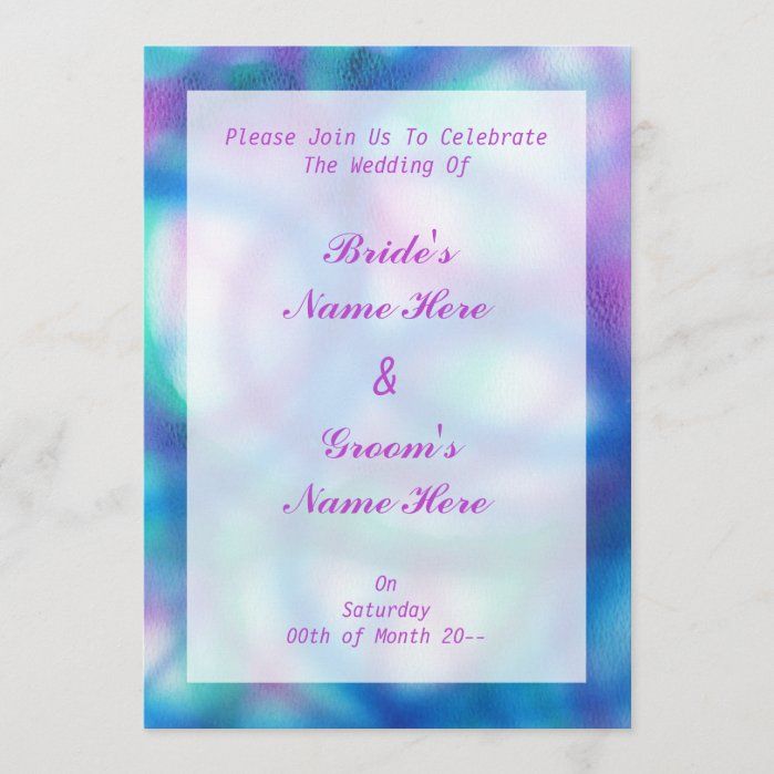 a wedding card with the words bride's name and groom's name