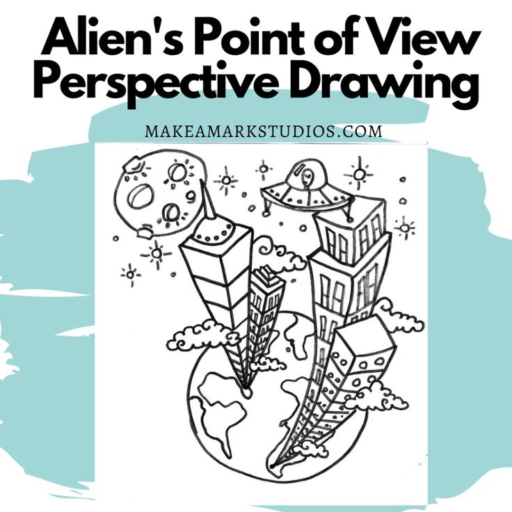 the front cover of alien's point of view perspective drawing