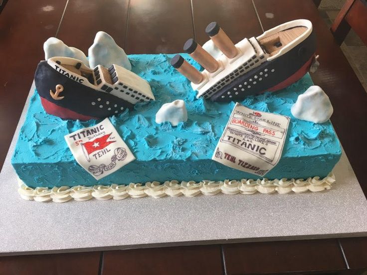 a cake made to look like a cruise ship