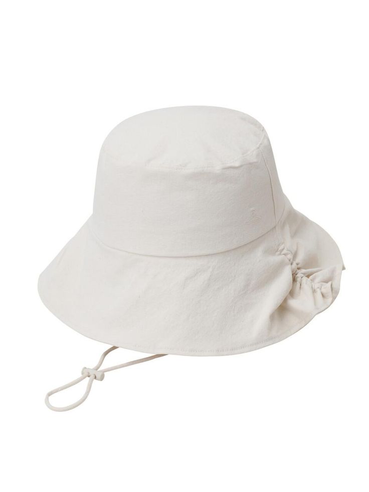 This is a casual and comfortable bucket hat made out of high quality cotton, rayon, and polyurethane blend fabric. With design detail of hanger symbol embroidery on the front and inner mesh fabric for comfortable wear, it gives a casual and trendy mood to your look.- Shirring detail on the brim side- String and stopper on the side- Mesh lining detail- Hanger symbol embroidery on the front Trendy Brimmed Cotton Sun Hat, One Size Cotton Brimmed Bucket Hat, Cotton Brimmed Bucket Hat, One Size Fits Most, Brimmed Cotton Bucket Hat, Adjustable Short Brim Cotton Sun Hat, Adjustable Cotton Sun Hat With Short Brim, Cotton Wide Brim Bucket Hat, One Size, Cotton Bucket Hat For Sun Protection, Cotton Sun Hat For Everyday Use