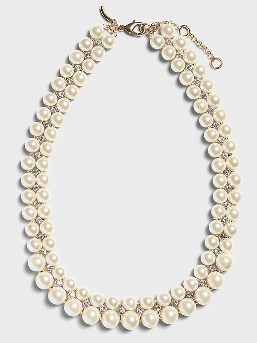 Glamorous Round Pearl Jewelry, Glamorous Pearl White Jewelry With Pearl Chain, Glamorous Pearl Jewelry With Pearl Chain, Gold-tone Pearl Drop Jewelry For Party, Gold Pearl Necklace With Jewels, Gold Jeweled Pearl Jewelry, Glamorous Gold Pearl Necklace, Glamorous Gold Pearl Jewelry, Elegant Jeweled Round Beads Jewelry