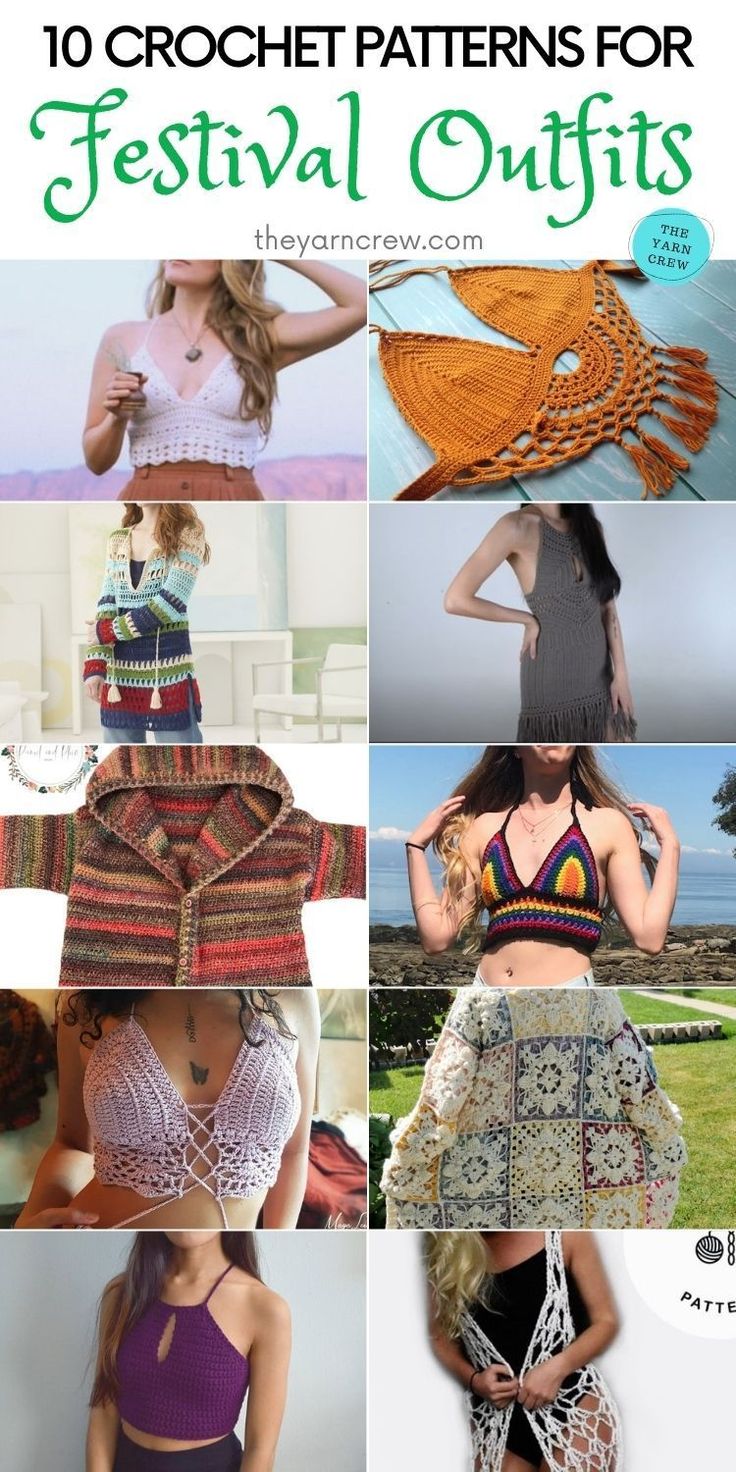 the top ten crochet patterns for festival outfits