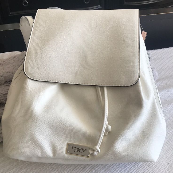 Nothing Wrong. Just Unable To Take Back. Never Used. White School Backpack For Spring, White Casual Everyday Backpack, Casual White Everyday Backpack, White Standard Backpack For Spring, Trendy White Backpack For Spring, Casual White Backpack For Everyday, White Everyday Backpack For Spring, Summer Backpack With Adjustable Strap In White, White Backpack For Everyday Use In Spring