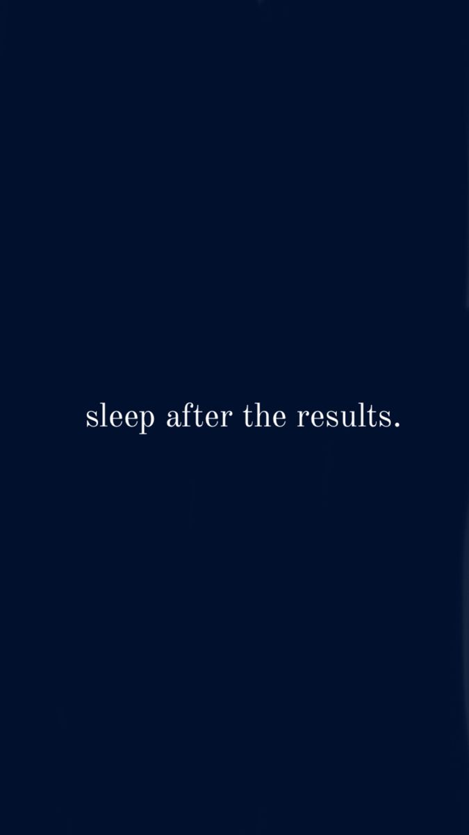 the words sleep after the results are written in white on a dark blue background,