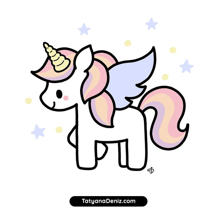 a cute little unicorn with a horn on it's head