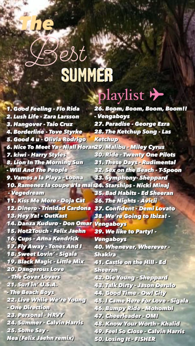 the best summer playlist for kids and families to enjoy in their own swimming pool