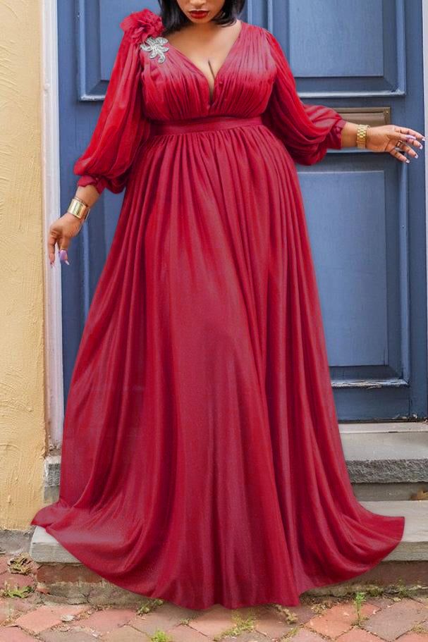 African Attire Dresses, Plus Size Party, Red Homecoming Dresses, Plus Size Party Dresses, Plus Size Formal, Lantern Sleeve Dress, Plain Dress, School Dresses, Plus Size Style