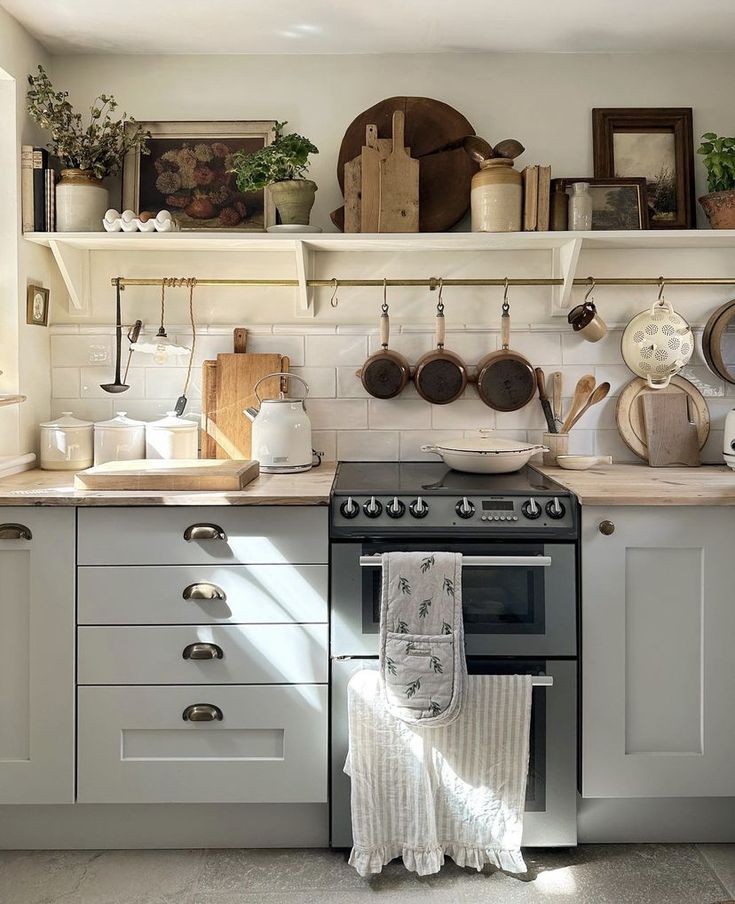 the kitchen is clean and ready to be used as a cook's counter top