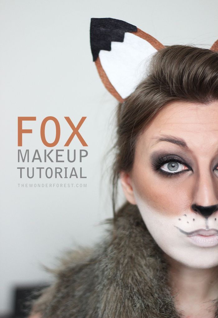 Feeling FOXY? Halloween makeup tutorial Fox Makeup Halloween, Fox Makeup Tutorial, Halloween Zombie Makeup, Wonder Forest, Fox Makeup, Halloweenský Makeup, Halloween Make-up Looks, Animal Makeup, Fox Costume