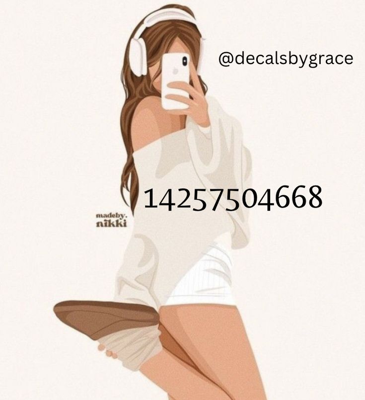 a woman in white shirt and shorts holding a cell phone to her ear with headphones on