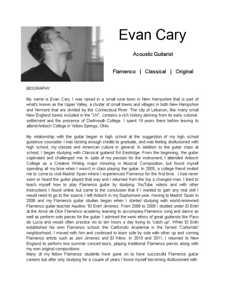 an article about evan cary from the book,'i am not sure who he is