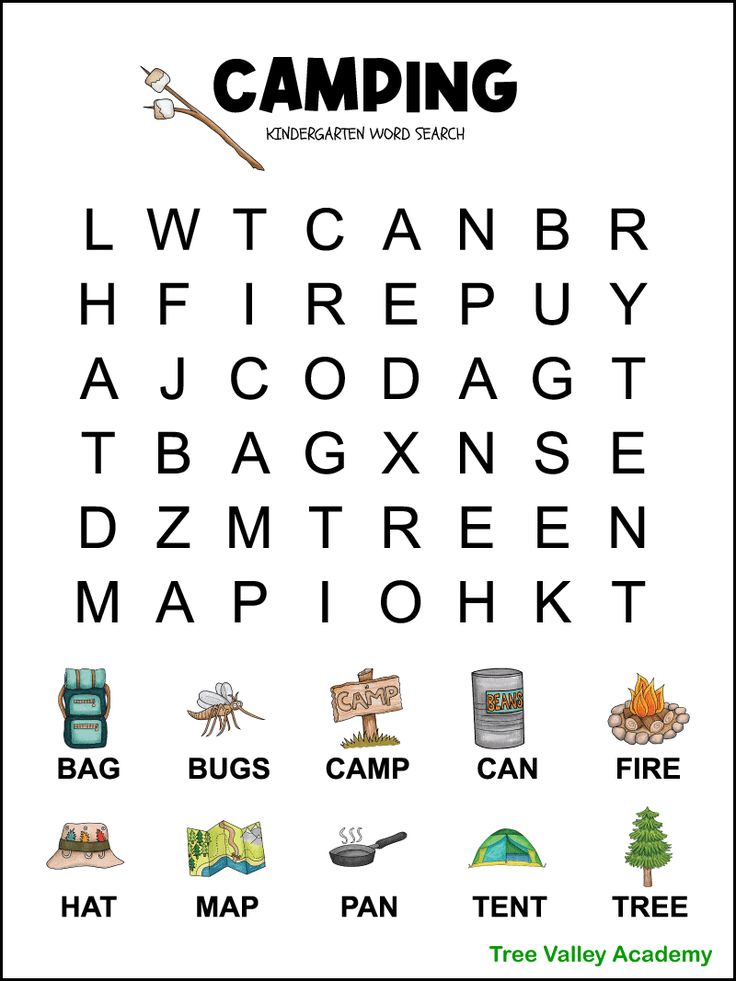 a poster with the words camping on it and other things to read in front of it