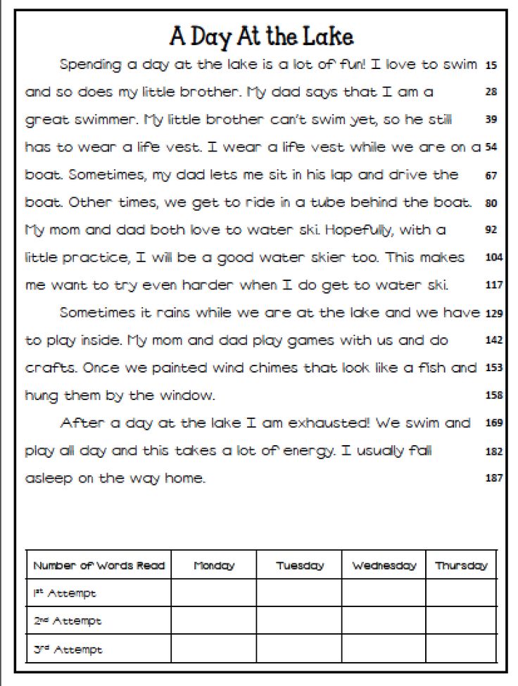 a day at the likie worksheet with answers and pictures to help students practice their reading skills