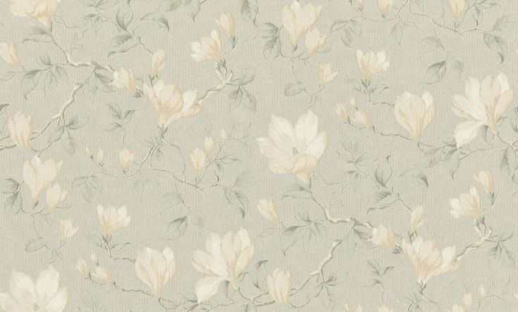 an image of a wallpaper with flowers and leaves on it's surface,