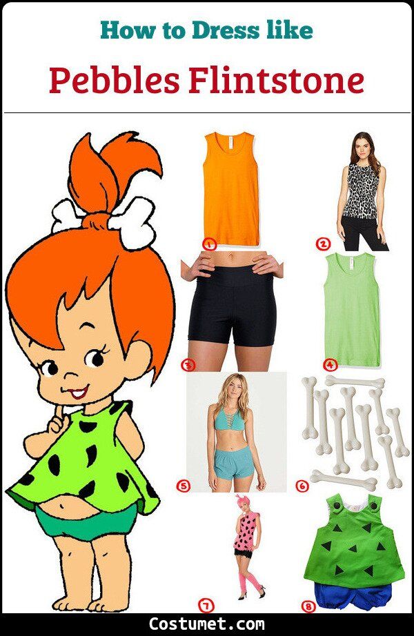 an image of how to dress like pebbles flintstones