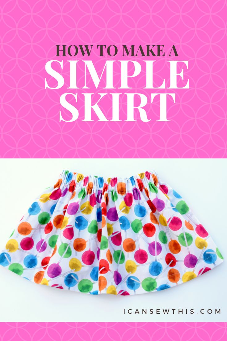 a colorful skirt with the words how to make a simple skirt