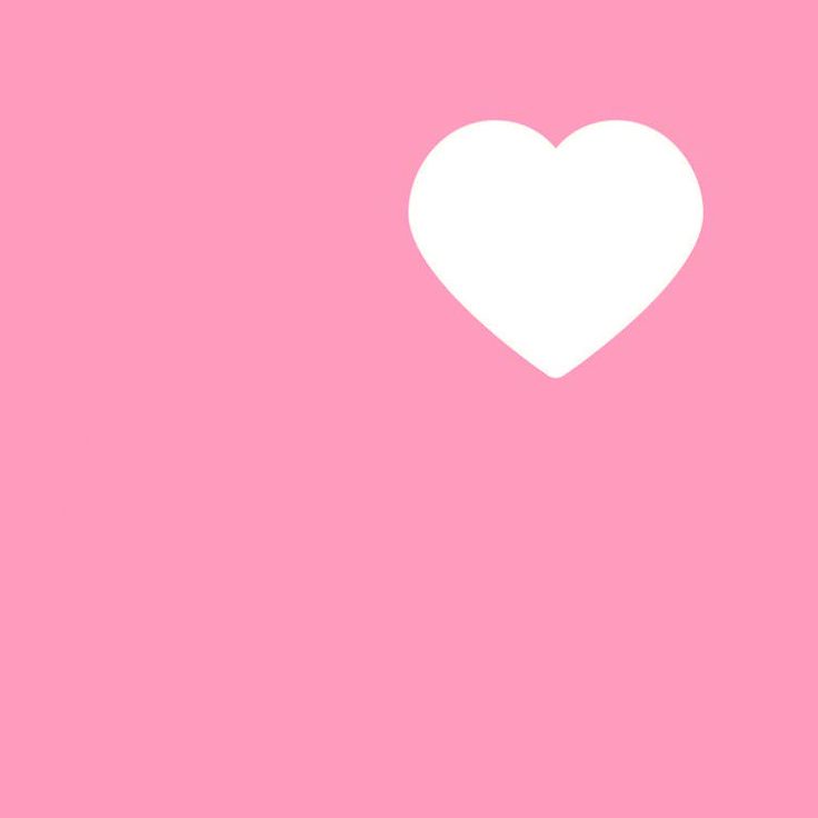 a white heart on a pink background