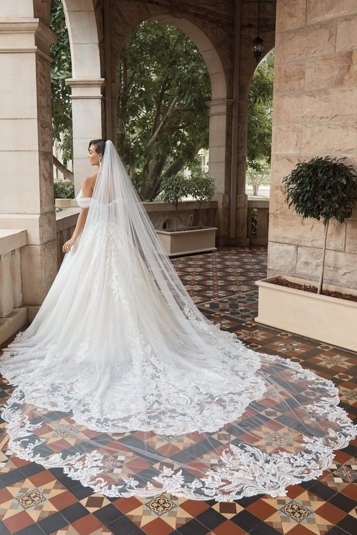 Sophia Tolli Accessories Sophia Tolli: ST2214VEIL Wedding Veil With Lace, Soft Tulle Veil, Veil With Lace, Tulle Wedding Veil, Sophia Tolli, Veil Accessories, Tulle Veil, Classy Wedding Dress, Wedding Veil Accessories