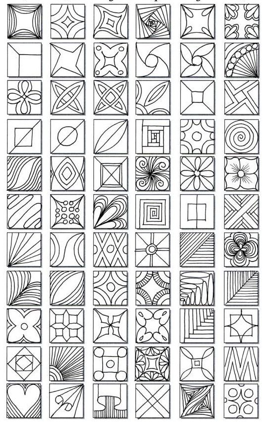 an image of different patterns in black and white