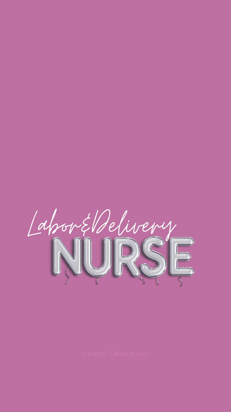 the words laboratory delivery nurse on a pink background