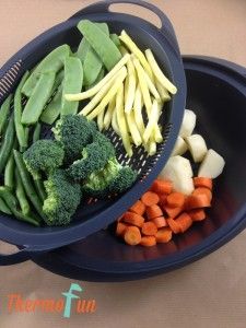 there are many vegetables in the bowl on the table