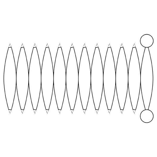 an abstract line drawing with curved lines and circles