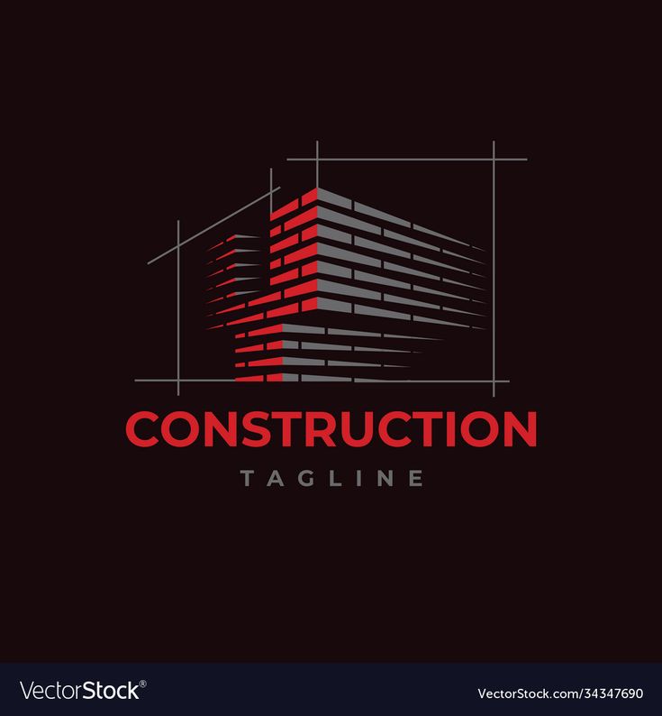 the logo for construction tagline, which is designed to look like an abstract building