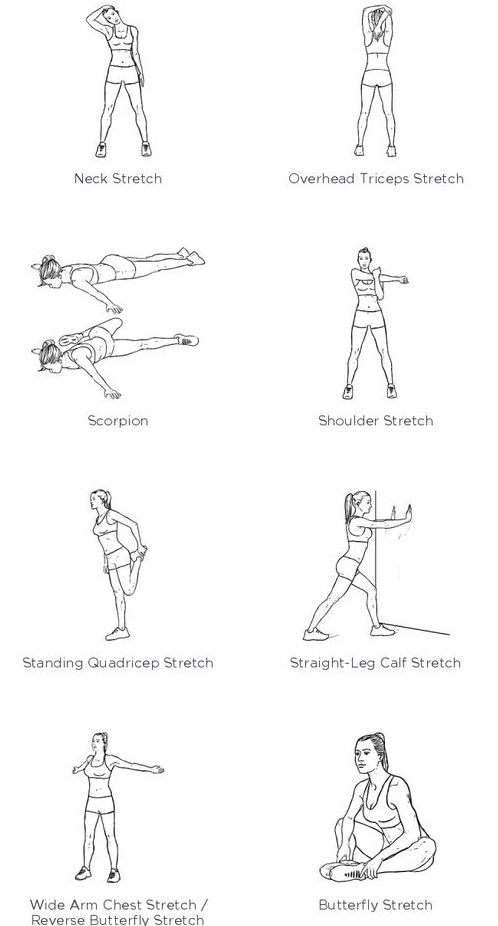 an exercise poster showing the different exercises to do with your arms and legs in order to improve