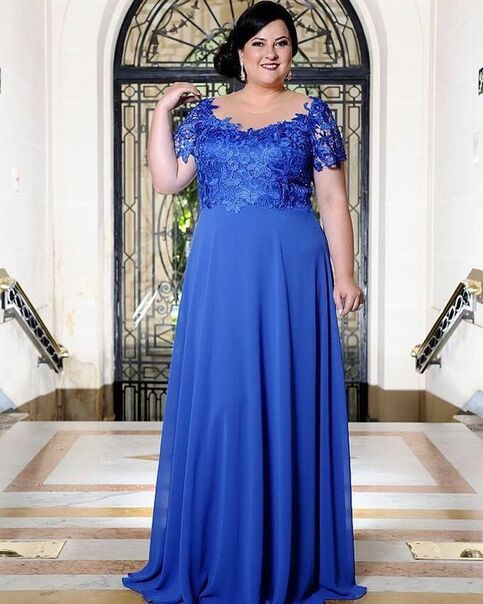 Royal Blue Mother Of The Bride/Groom Dresses Simple Lace Evening Gowns Wedding Guest Dress sold by Wedding store. Shop more products from Wedding store on Storenvy, the home of independent small businesses all over the world. Vestidos Curvy, Blue Wedding Dress Royal, Bride Dress Lace, Lace Evening Gowns, Plus Size Gowns, Plus Size Bridesmaid, Bride Groom Dress, Blue Wedding Dresses, Bridesmaid Dresses Plus Size