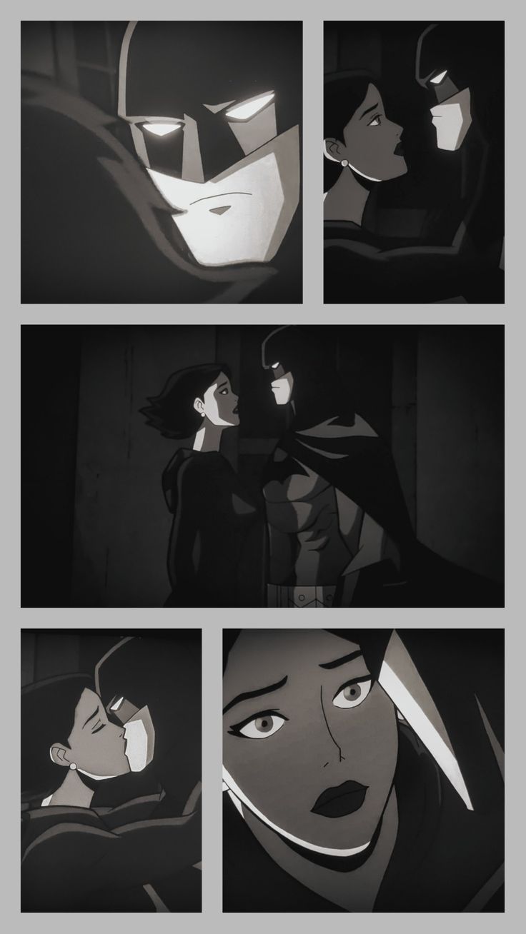 batman and catwoman from the animated movie