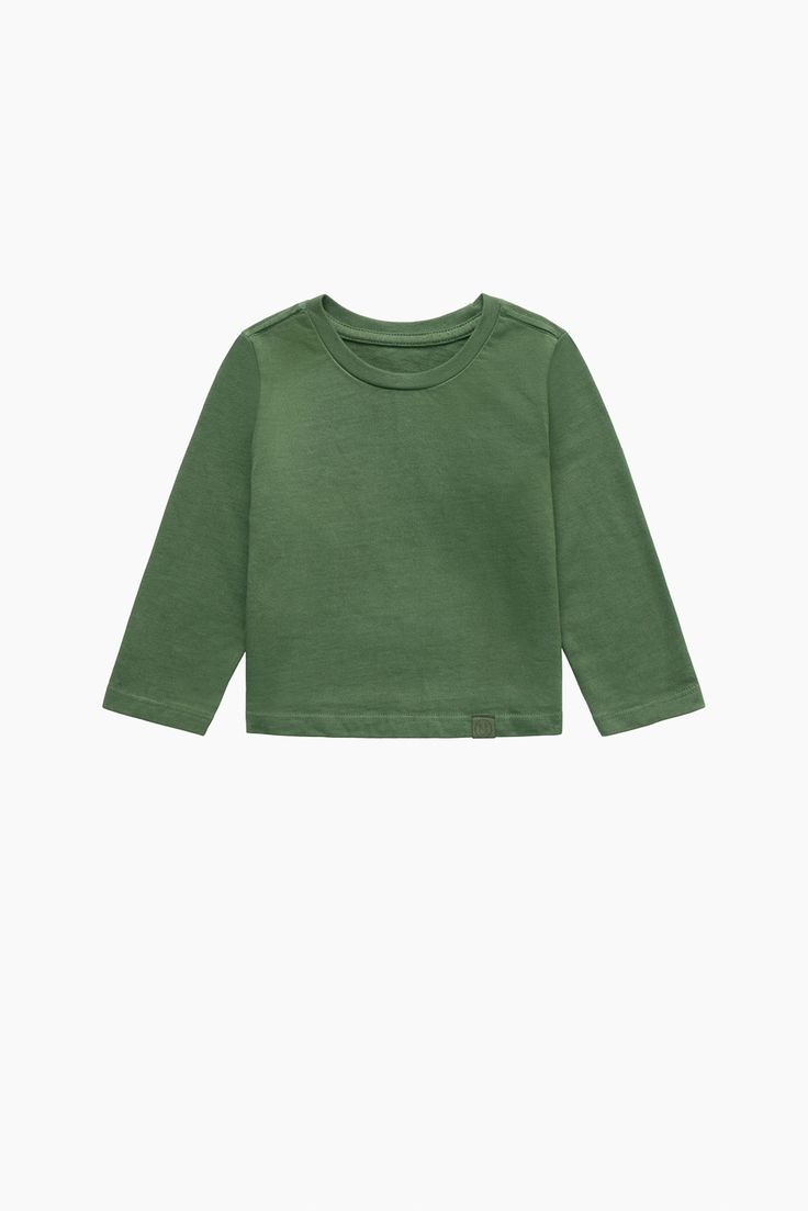 SET™ HEAVY COTTON KIDS LONG SLEEVE IN ROSEMARY Green Raglan Sleeve Top With Relaxed Fit, Green Relaxed Fit Long Sleeve Shirt, Kids Long Sleeve Shirt, Playful Green Long Sleeve T-shirt, Organic Cotton Long Sleeve T-shirt, Grunge Fits, Kids Cardigans, Green Fits, New Set