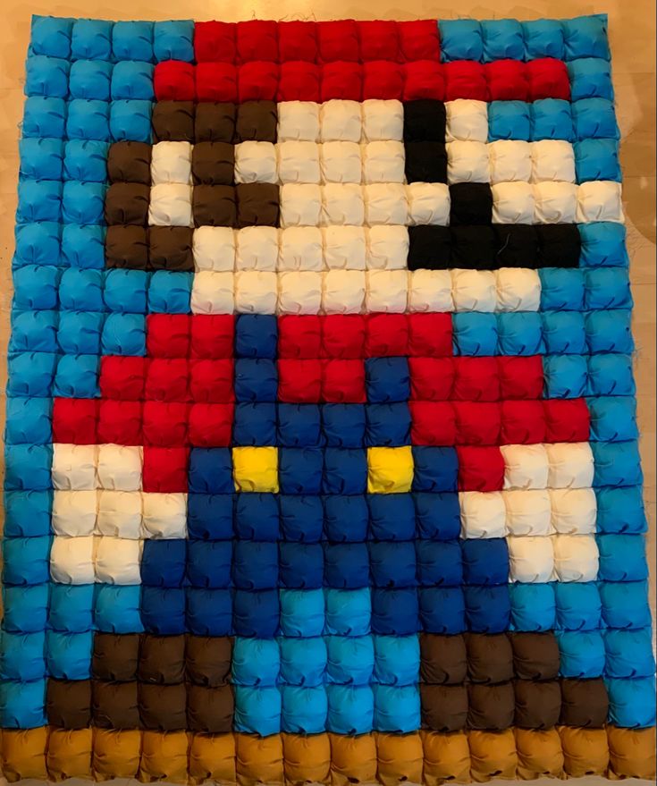 a cake made to look like an image of mario