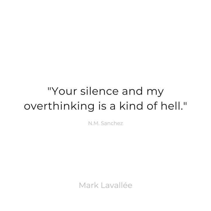 a quote from mark lavalle about your science and my overthiking is a kind of hell