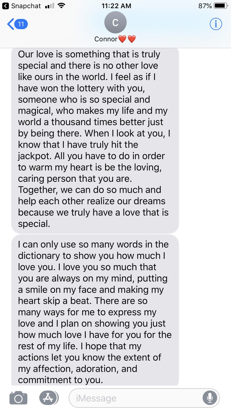 two texts that are being used to describe someone's love for him and her