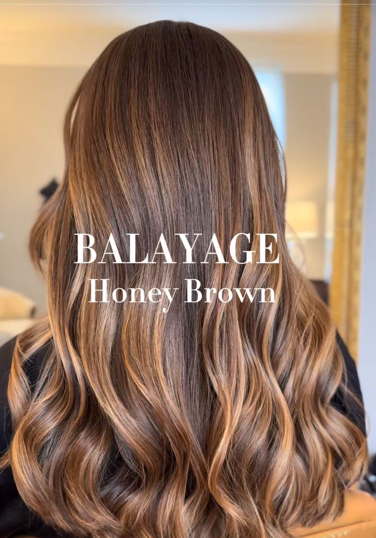 Honey Brown Hair With Balayage, Golden Brown Hair Honey Caramel Highlights, Balayage Hair Brunette With Blonde Honey, Honey Bayalage Brunette Medium Length, Medium Brown Caramel Highlights, High Dimension Balayage, Golden Brown Highlights On Brown Hair, Brunette Balayage Hair Olive Skin, Balayage Hair Honey Brown