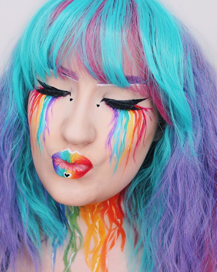 Pride Month Face Paint, Pride Flags Makeup, Pride Face Paint, Trans Pride Makeup Ideas, Lgbtq Makeup, Pride Makeup Trans, Flag Photoshoot, Makeup Inspired By Pride Flags, Pride Makeup