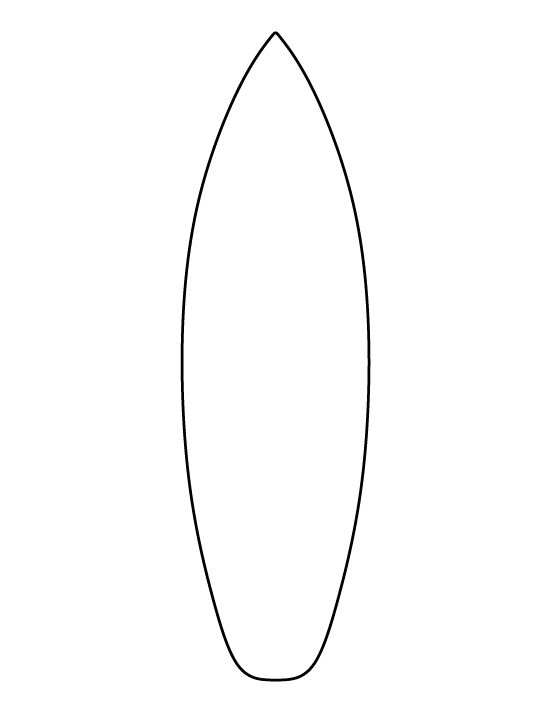 a line drawing of a surfboard on a white background, with the bottom half drawn