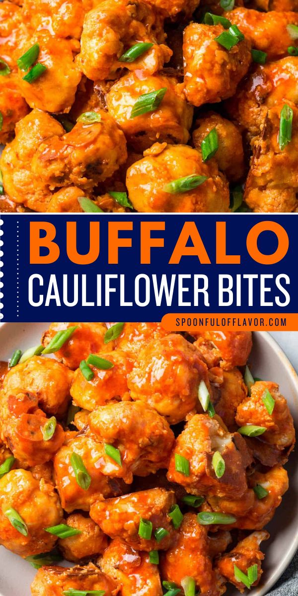 Buffalo cauliflower bites are fun party snacks that will make your gatherings extra special. This delicious cauliflower bites recipe creates a naturally vegan and gluten-free food. Save this easy appetizer recipe for a crowd! Plant Based Buffalo Cauliflower, Buffalo Ranch Cauliflower, Gluten Free Cauliflower Bites, Tempura Cauliflower Recipes, Df Gf Appetizers, Vegan Party Dishes, Airfryer Buffalo Cauliflower, Califlower Recipes Bites, Buffalo Cauliflower Recipe