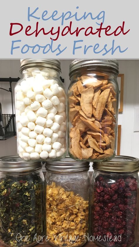 jars filled with different types of food and the words keeping dehydrated foods fresh