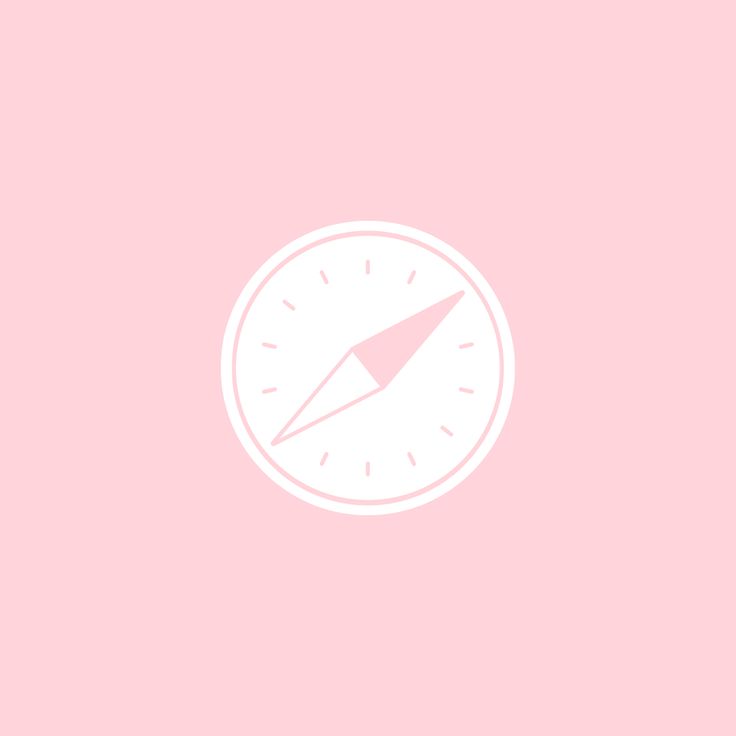 a white clock on a pink background