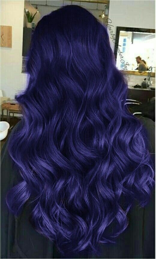 #colouredhair #hair #hairinspo #haircolor #colourful #vividhaircolor Dark Indigo Hair, Vibrant Purple Hair, Indigo Hair, Blue Purple Hair, Vivid Hair Color, Beautiful Hair Color, Hair Color Purple, Hair Color Blue, Ombre Hair Color