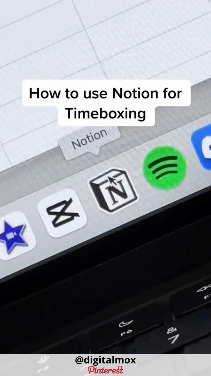 a keyboard with the words how to use notation for timeboxing on it's screen