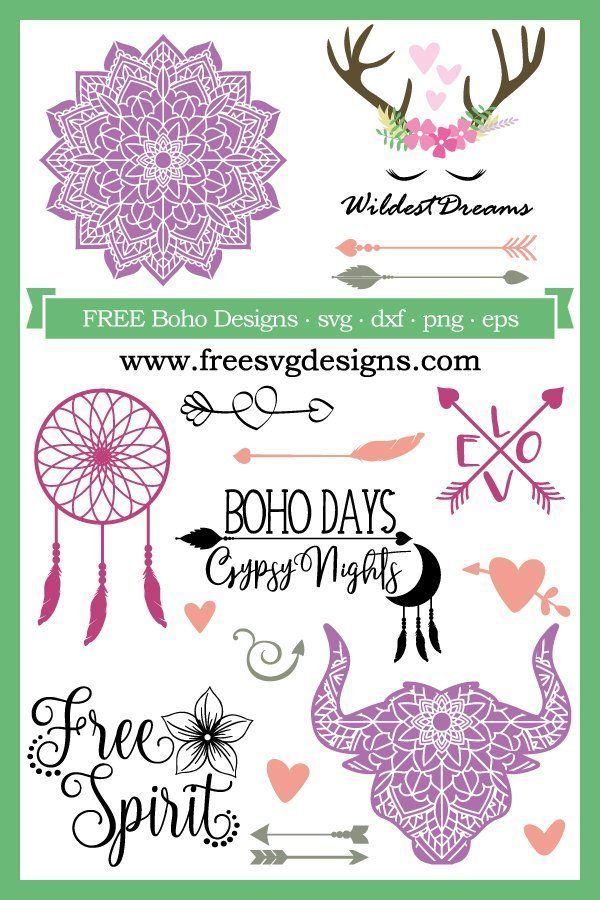 free boho designs svt and dxf files