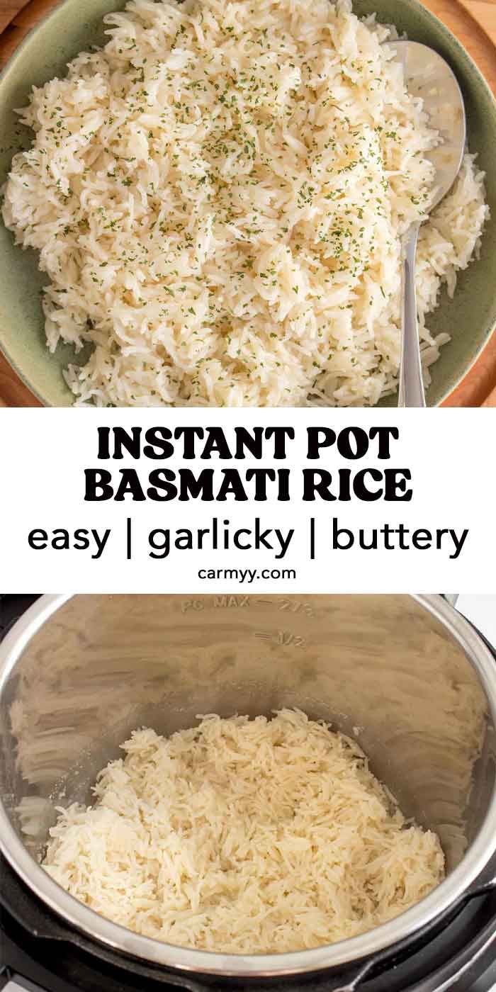 instant pot basmati rice is an easy and healthy side dish that's ready in less than 30 minutes