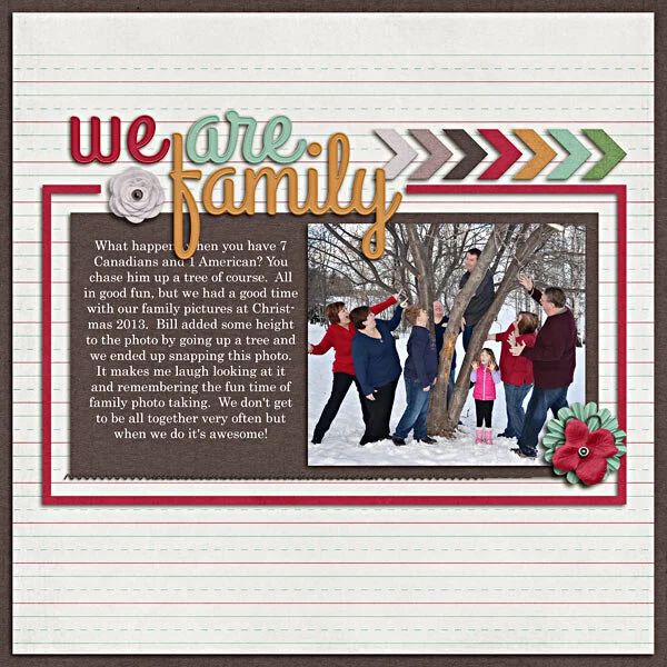 a family scrapbook page with the words we are family